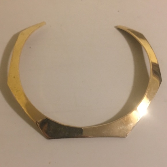 J. Crew Gold Plated Open Choker / Collar Necklace - Picture 2 of 3